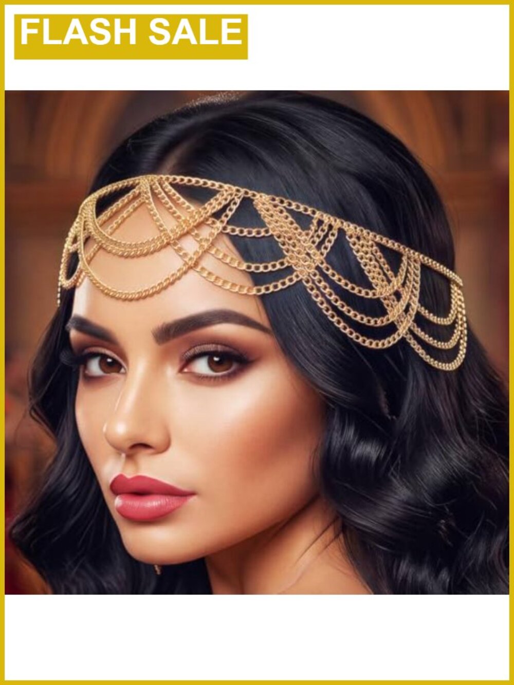 Boho Egyptian Head Chain Gold Jewelry for Women